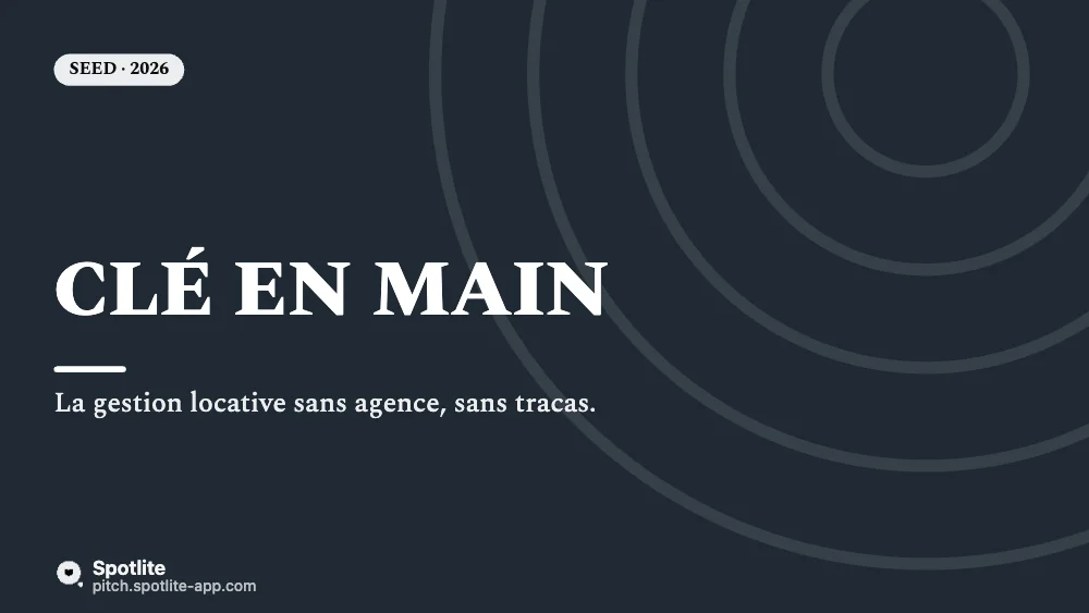 Proptech — immobilier — slide 1 : Clé en main