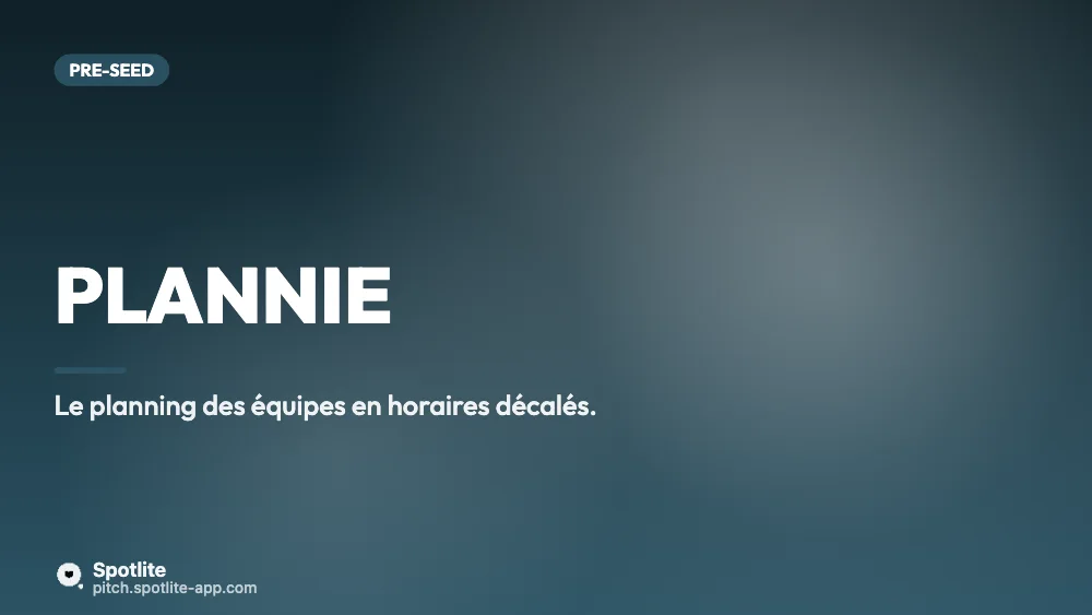 SaaS RH — pre-seed — slide 1 : Plannie