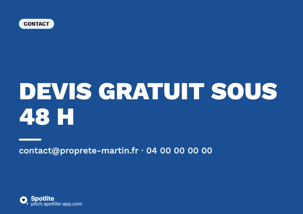 Plaquette commerciale — slide 4 : Devis gratuit sous 48 h