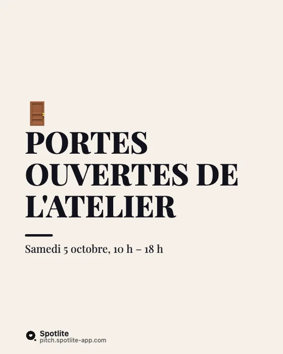 Portes ouvertes — slide 1 : Portes ouvertes de l'atelier