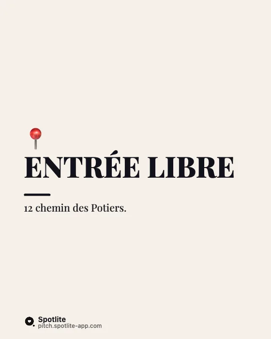 Portes ouvertes — slide 3 : Entrée libre