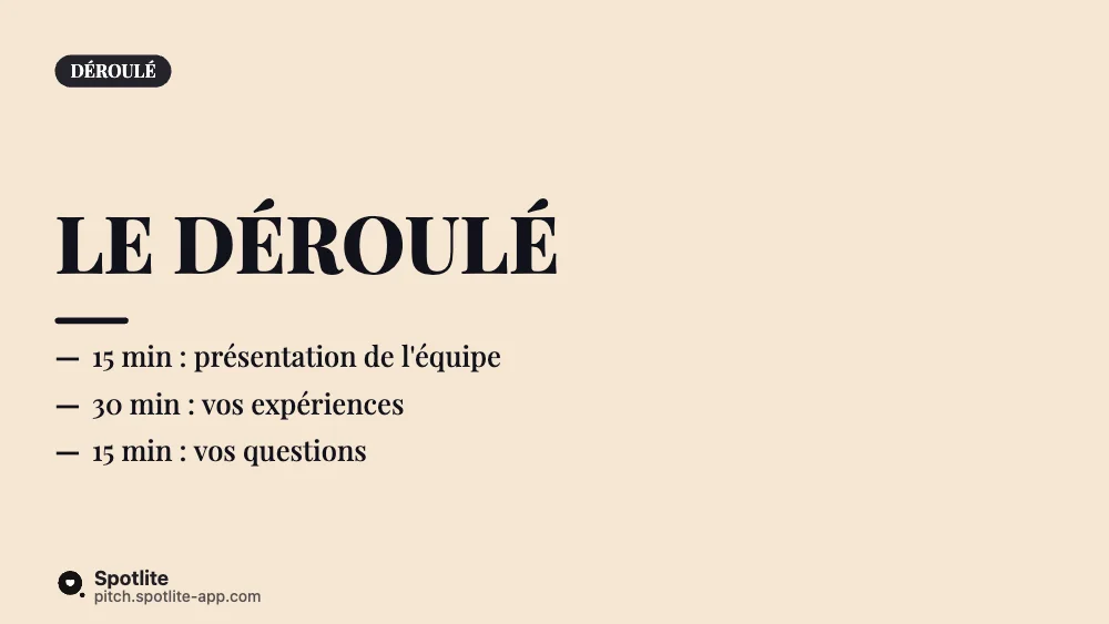 Préparer son entretien chez nous — slide 2 : Le déroulé