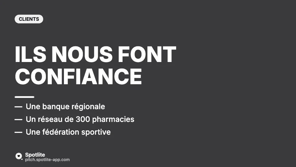 Présentation d'agence — slide 4 : Ils nous font confiance