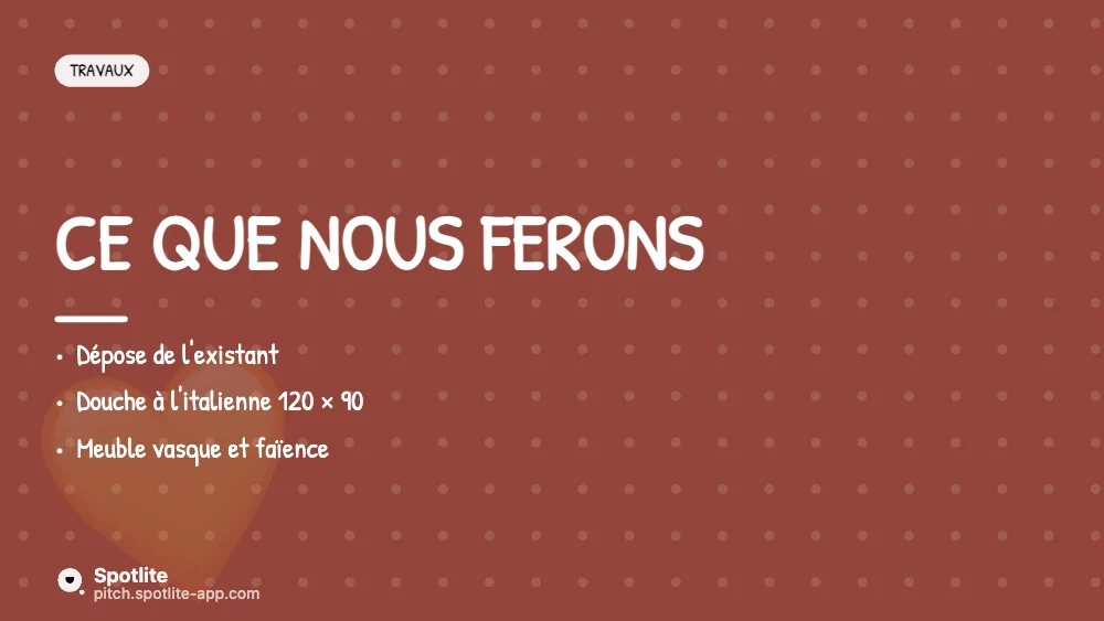 Présentation de devis — slide 2 : Ce que nous ferons