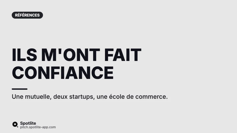 Présentation de freelance — slide 4 : Ils m'ont fait confiance