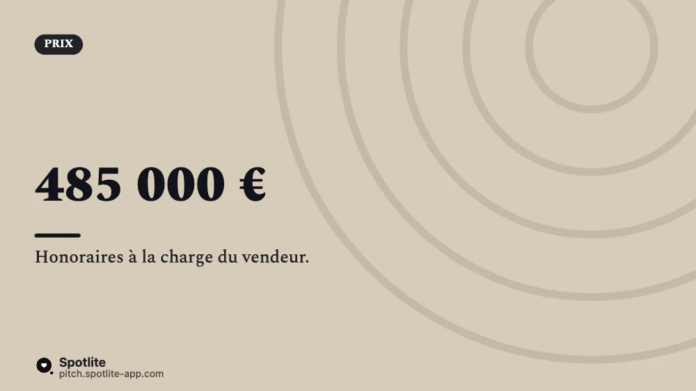 Présentation d'un bien — slide 4 : 485 000 €