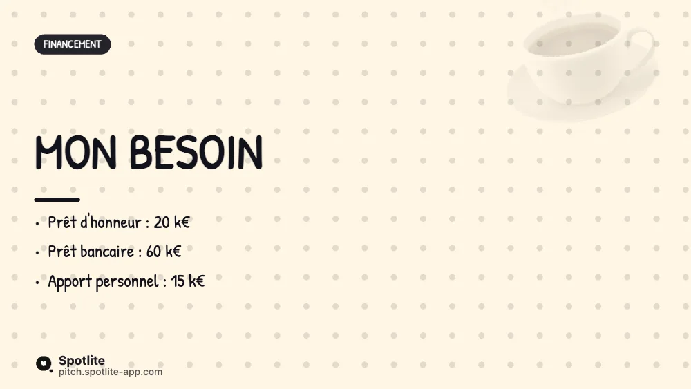 Prêt d'honneur — slide 5 : Mon besoin