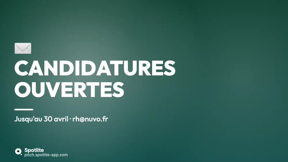 Programme alternance — slide 5 : Candidatures ouvertes
