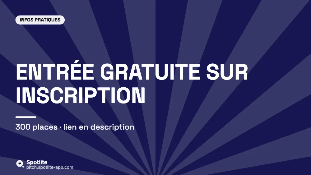 Programme de conférence — slide 4 : Entrée gratuite sur inscription