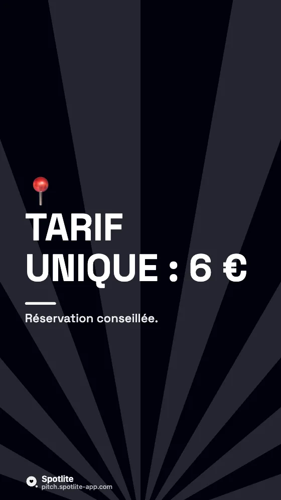 Projection de film — slide 3 : Tarif unique : 6 €