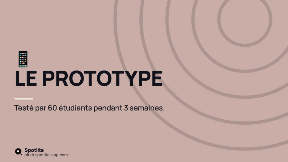 Présentation de projet étudiant — slide 4 : Le prototype