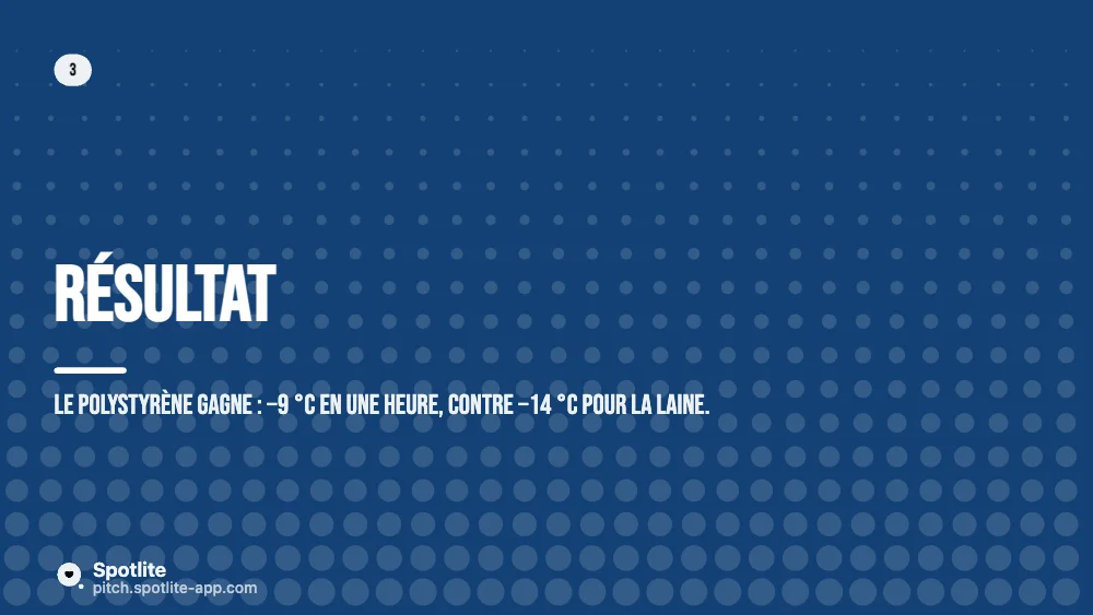 Projet de sciences — slide 4 : Résultat