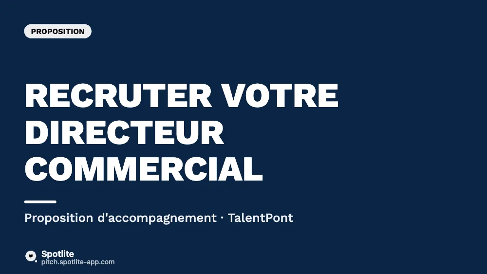 Proposition commerciale de cabinet — slide 1