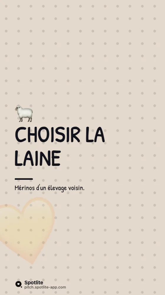 Coulisses d'atelier — slide 2 : Choisir la laine