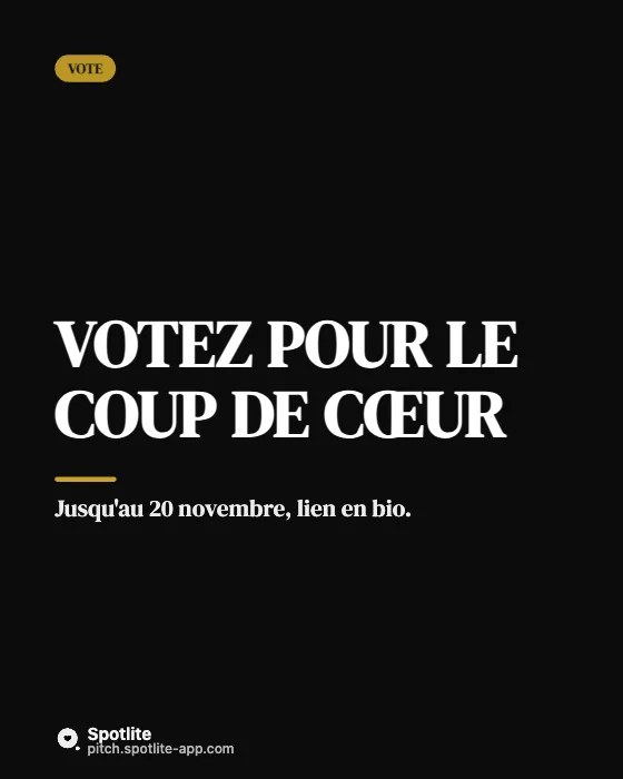 Remise de prix — slide 3 : Votez pour le coup de cœur