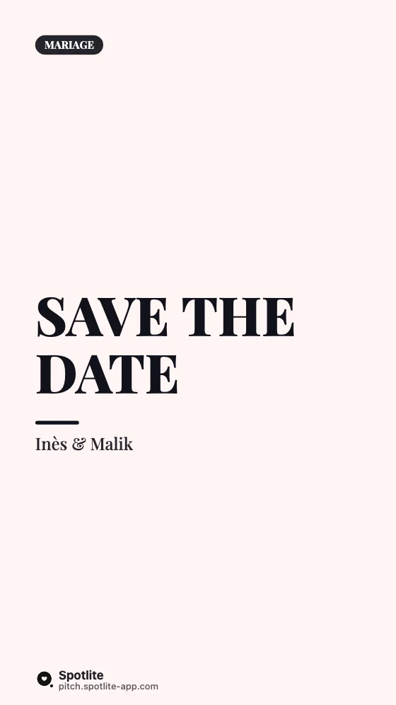 Save the date — slide 1 : Save the date