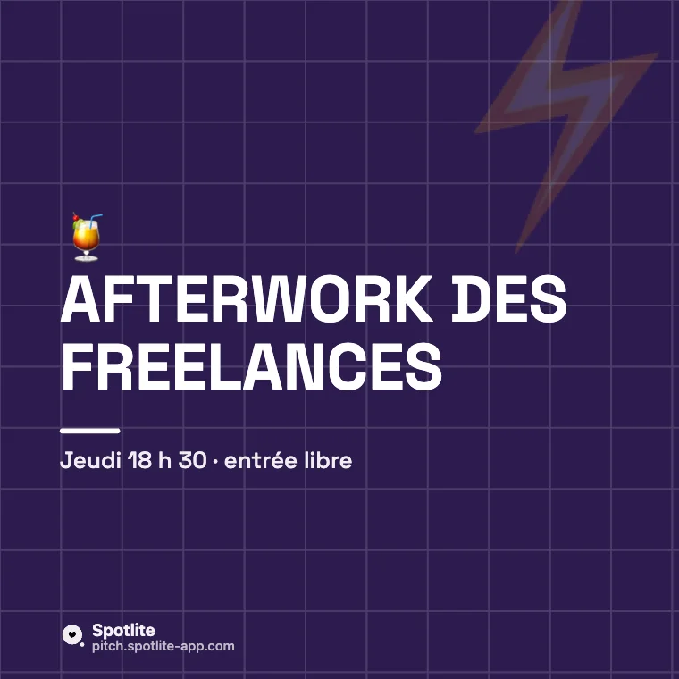 Afterwork — slide 1 : Afterwork des freelances