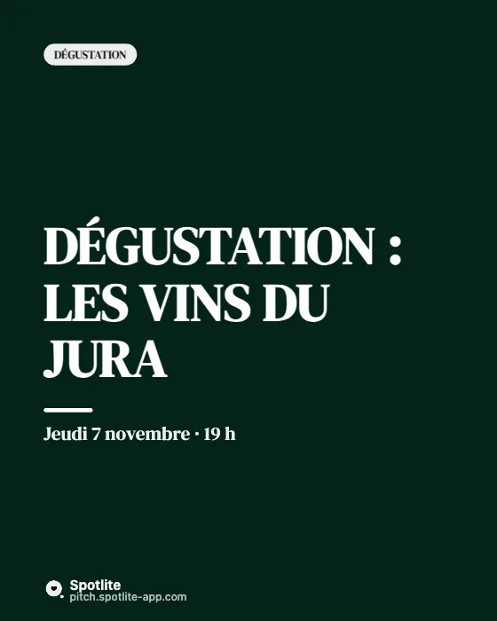 Soirée dégustation — slide 1 : Dégustation : les vins du Jura