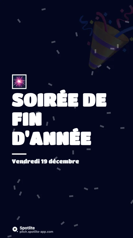 Soirée de fin d'année — slide 1 : Soirée de fin d'année