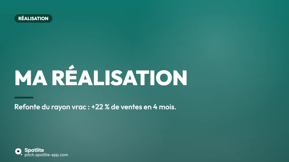 Soutenance d'alternance — slide 4 : Ma réalisation