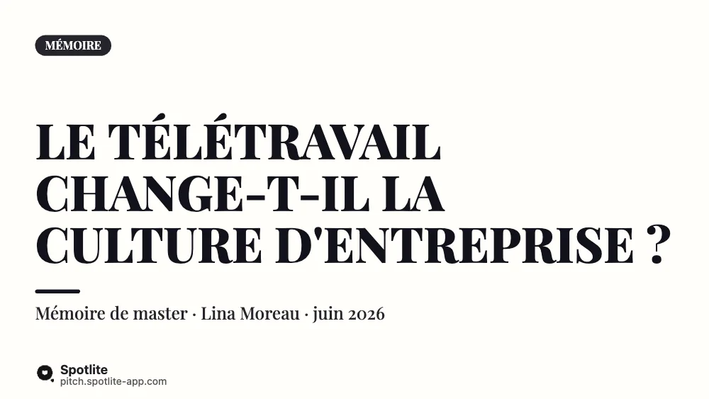 Soutenance de mémoire — slide 1