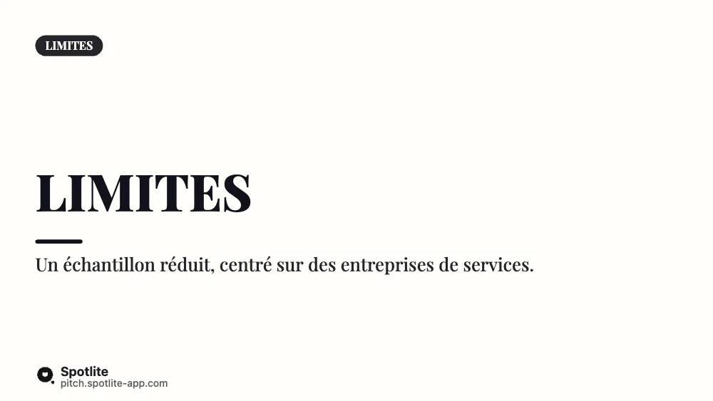 Soutenance de mémoire — slide 5 : Limites