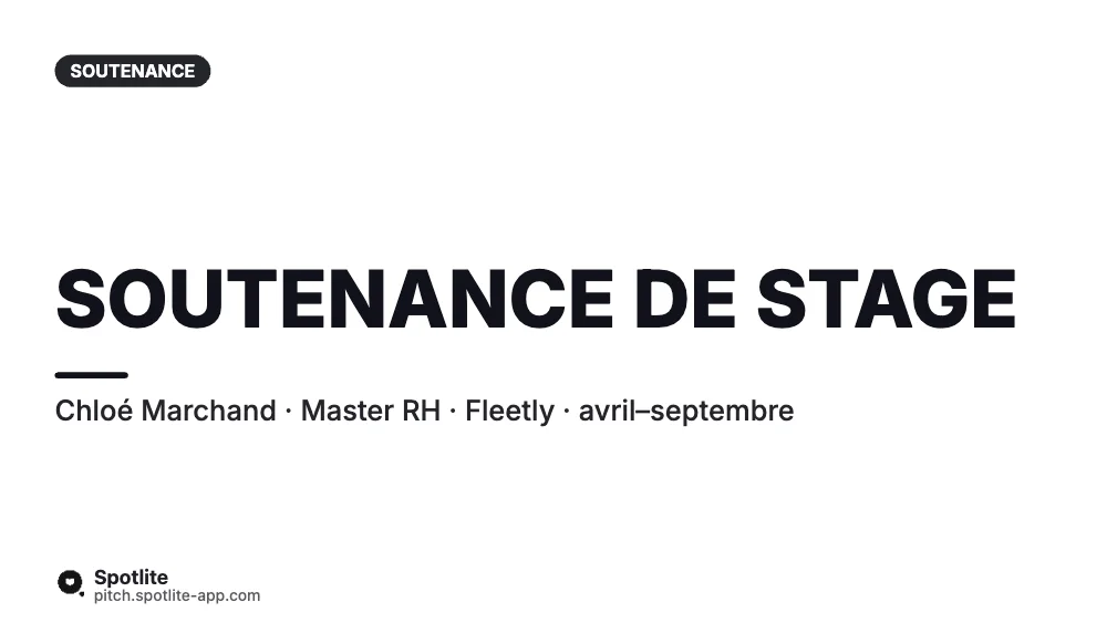 Soutenance de stage — slide 1