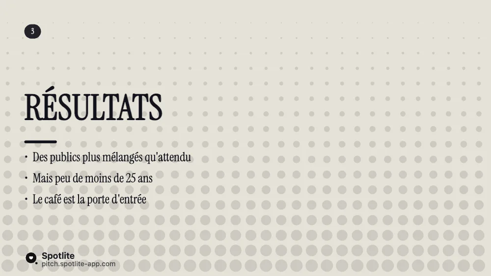 Soutenance de mémoire de master — slide 4 : Résultats