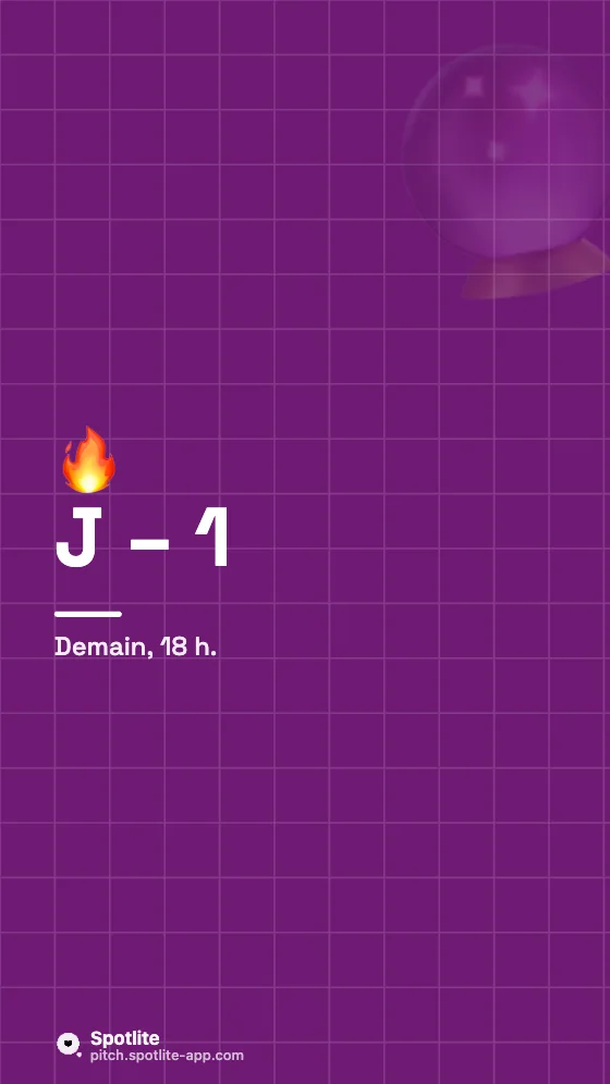 Story compte à rebours — slide 3 : J – 1