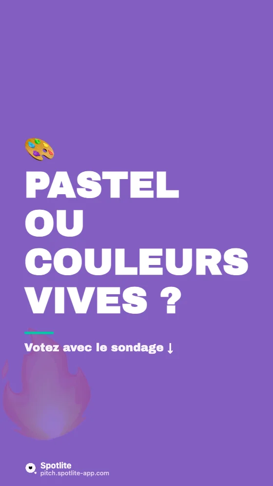 Story sondage — slide 2 : Pastel ou couleurs vives ?
