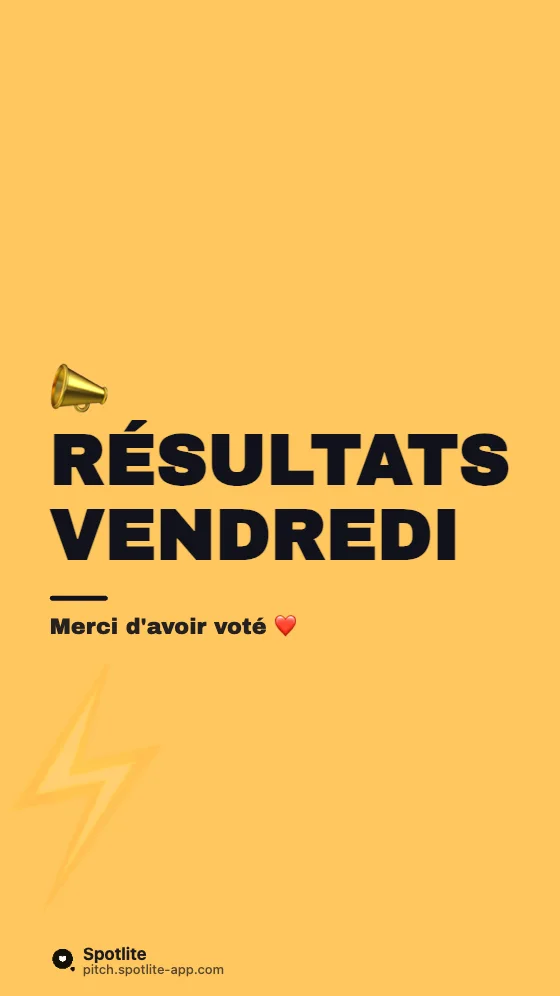 Story sondage — slide 4 : Résultats vendredi