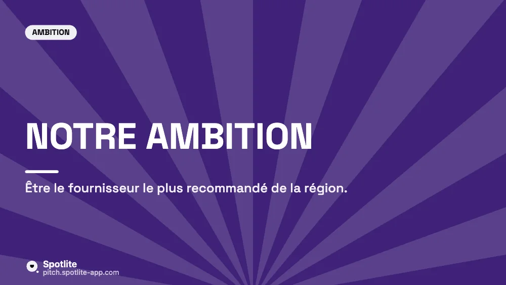 Stratégie de l'année — slide 2 : Notre ambition