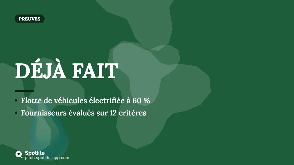 Stratégie RSE — slide 4 : Déjà fait