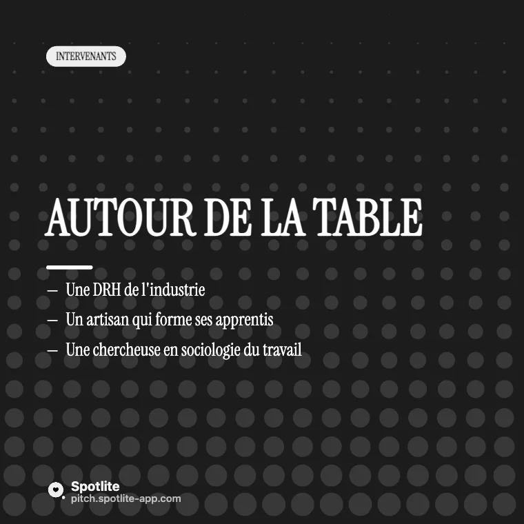 Table ronde — slide 2 : Autour de la table