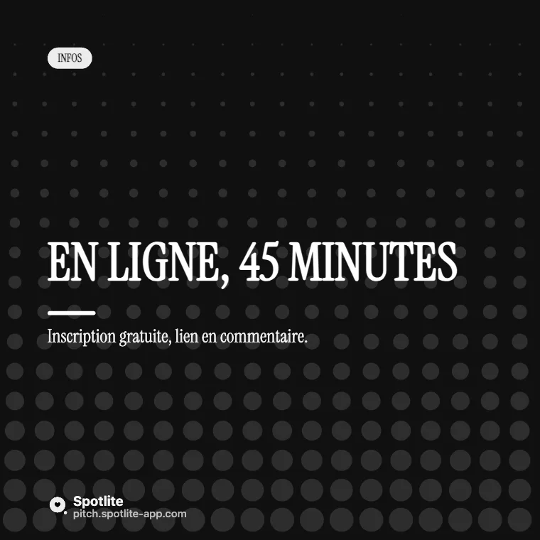 Table ronde — slide 3 : En ligne, 45 minutes