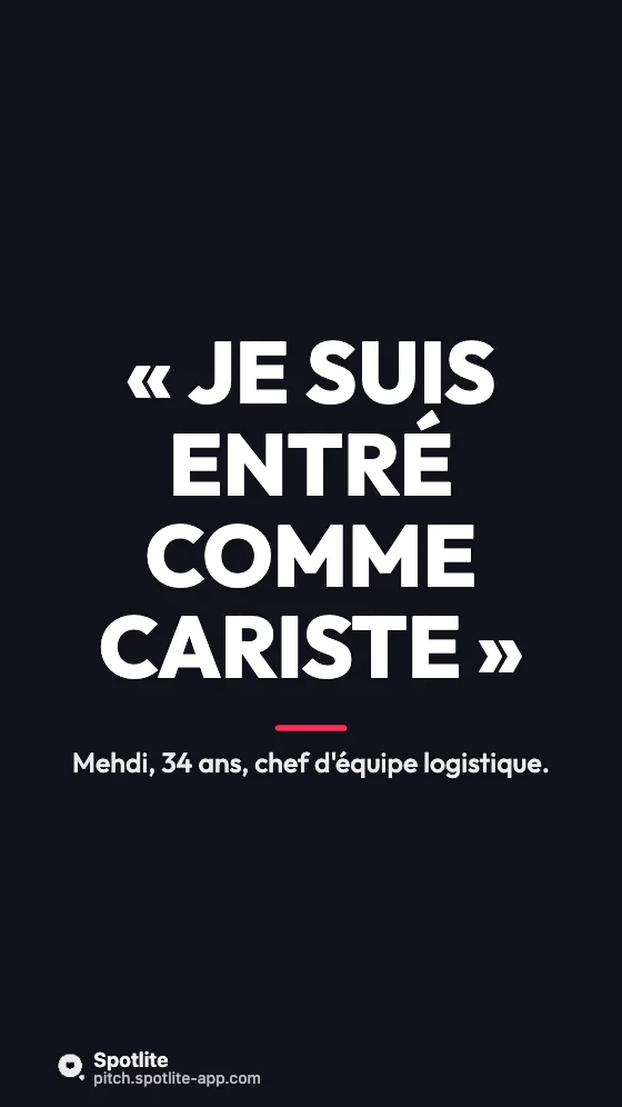 Témoignage de salarié — slide 1