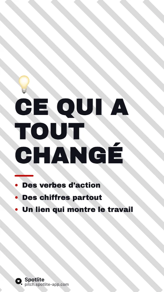 Avant / après — slide 4 : Ce qui a tout changé