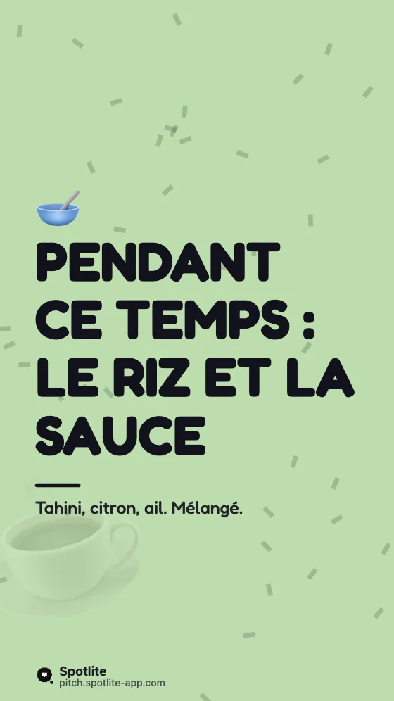 Batch cooking du dimanche — slide 4 : Pendant ce temps : le riz et la sauce