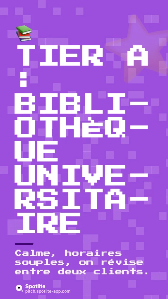 Classement (tier list) — slide 5 : Tier A : bibliothèque universitaire