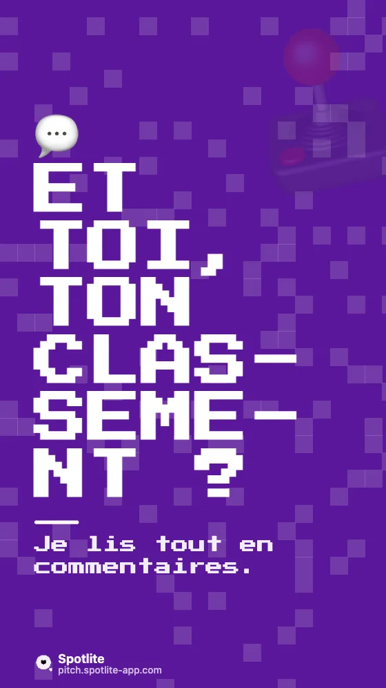 Classement (tier list) — slide 7 : Et toi, ton classement ?