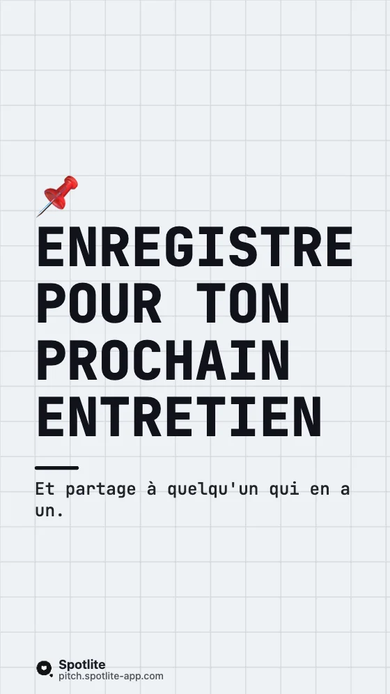 Réussir un entretien en visio — slide 7 : Enregistre pour ton prochain entretien