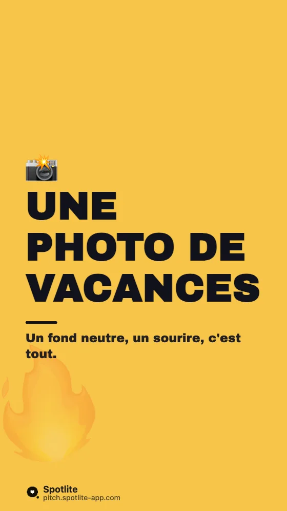 Erreurs de CV — slide 2 : Une photo de vacances