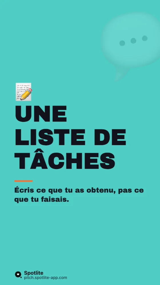 Erreurs de CV — slide 3 : Une liste de tâches