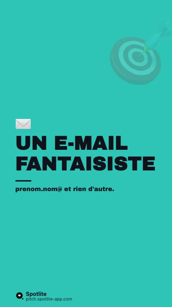 Erreurs de CV — slide 5 : Un e-mail fantaisiste