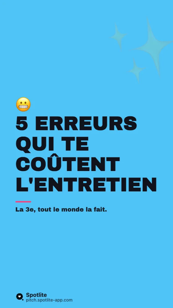 5 erreurs en entretien — slide 1