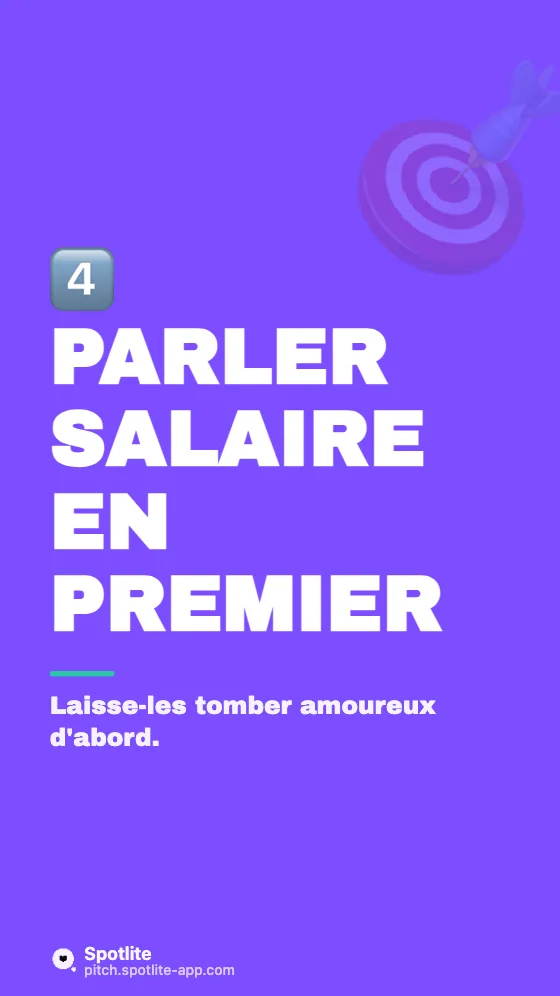 5 erreurs en entretien — slide 5 : Parler salaire en premier