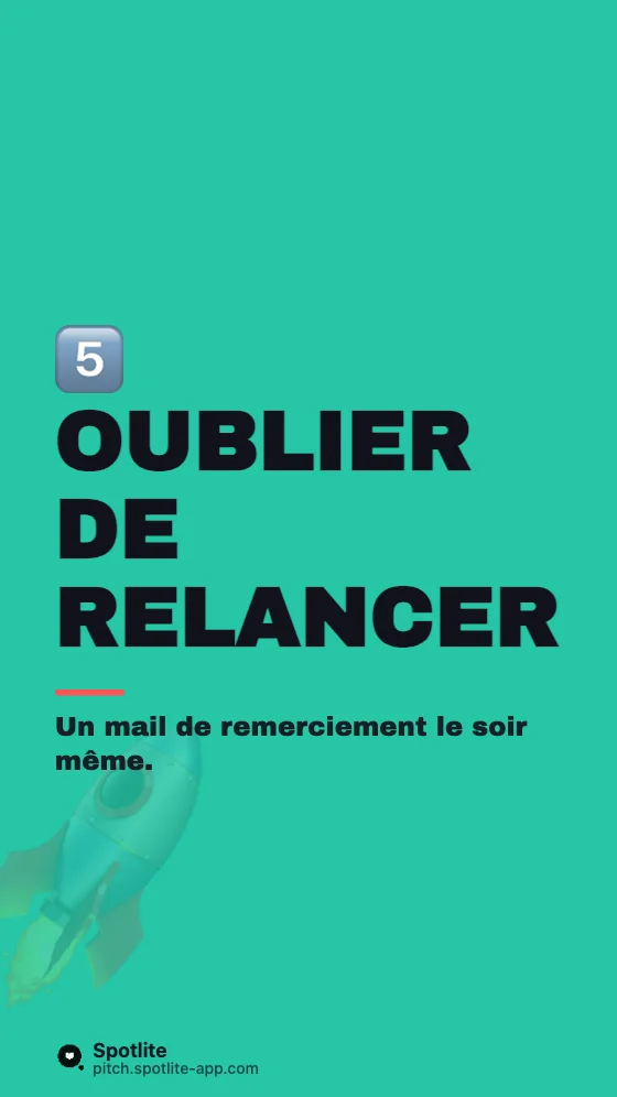 5 erreurs en entretien — slide 6 : Oublier de relancer