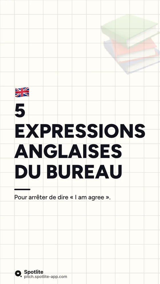 Expressions d'anglais pro — slide 1 : 5 expressions anglaises du bureau