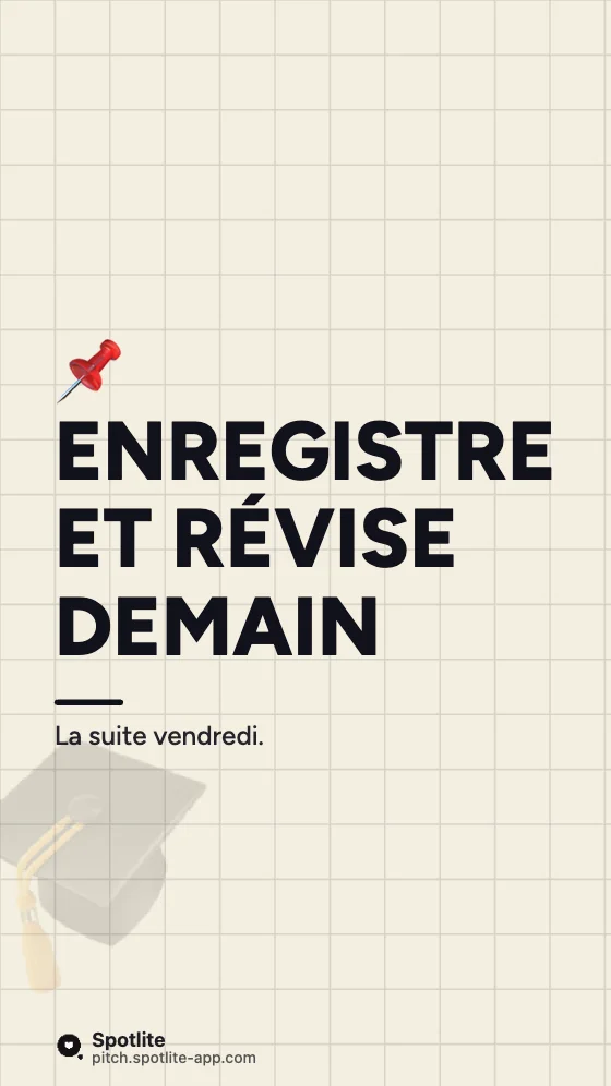 Expressions d'anglais pro — slide 7 : Enregistre et révise demain
