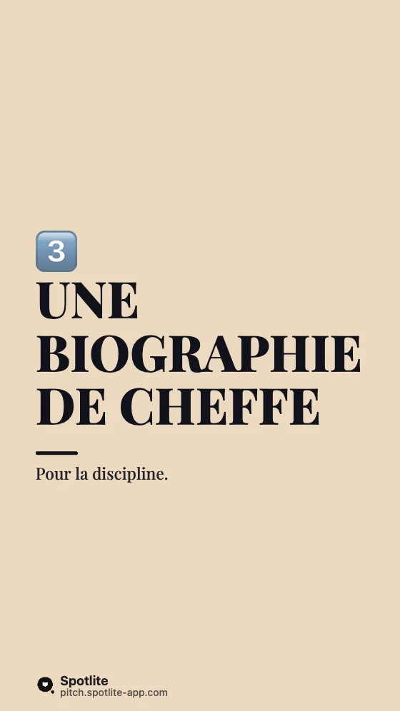 5 livres à lire — slide 4 : Une biographie de cheffe
